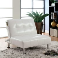 Amerikai bútorok kortárs fau bőr bastina akcentus szék, fehér