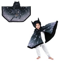 Batman gyerekek küzdő kapucnis takaró, plüss és sherpa, fekete, Warner Bros