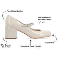 Journee Collection női Okenna Tru Comfort Faam alacsony sarkú négyzet alakú lábujjszivattyúk