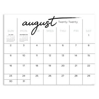 Július - június - Fekete -fehér parasztház szkript nagy 17 X22 Desk Pad havi Blotter naptár - otthoni irodához