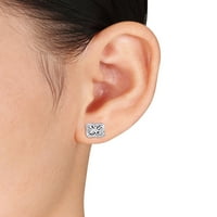 Carat T.W. Diamond 10KT fehérarany kavargó fülbevalók