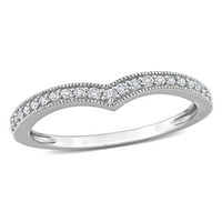 Carat T.W. Gyémánt 10KT fehérarany vintage gyűrű