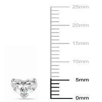 Carat T.W. Szívvágású gyémánt 14KT fehérarany pasziánsz fülbevalók