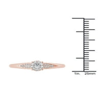 1 6 ct tdw gyémánt 10k rózsa arany klaszter gyűrű eljegyzési gyűrű