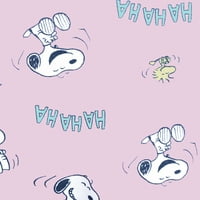 Snoopy női egész nyomtatott hosszú ujjú alvás felső