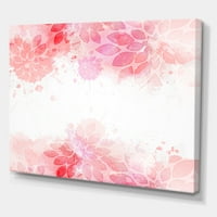 Absztrakt rózsaszín virágok fröccsenései ii festés vászon art nyomtatás