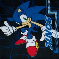 Sonic the Hedgehog Boys rövid ujjú hosszú nadrág pizsama szett, 2 darab, méret 4-12
