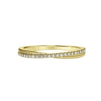 KEVÉNYES KARAT T.W. Gyémánt crossover évforduló gyűrű 18 ezer sárga aranyban ezüst felett