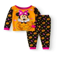 Halloween újszülött kislányok pamut szorosan illeszkedő pizsama 2 darabos készlet