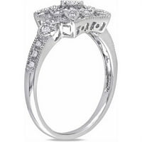 Carat T.W. Gyémánt 10KT fehérarany koktélgyűrű