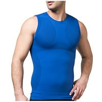 Body Shaper vékony mellény has izomtartály test Shaper karcsúsító alsónadrág férfiak számára -blue xlarge