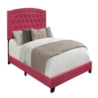 Rózsaszín teljes kárpitozott ágy