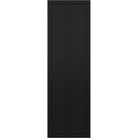 Ekena Millwork 18 W 36 H True Fit PVC Cedar Park Rögzített redőnyök, fekete
