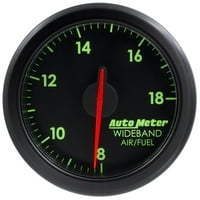 AutoMeter 9178-T AirDrive szélessávú levegő üzemanyag Aránymérő; 2-ban ben.; Fekete számlap; felhasználó által választható LED;