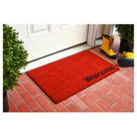 Collins Red Pastel Welcome Dewormat, 24 36