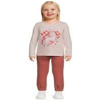 Garanimals kisgyermek lányok Mi and Match ruhák hosszú ujjú felsők, nadrágok és farmer gyerekcsomag, 6-darab, méretek 12m-5T