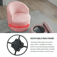 Miniyam forgóhordó szék tároló oszmánnal, kárpitozott ékezetes szék, rózsaszín
