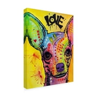 Védjegy képzőművészet' Chihuahua csepegtető szerelem ' vászon művészet Dean Russo