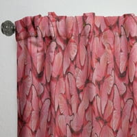 Designart 'vörös rózsaszín pillangók' század közepén modern függönypanel