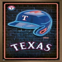 Texas Rangers-Neon Sisak Fali Poszter, 22.375 34 Keretes
