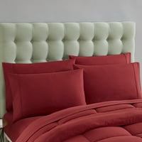 Luxus piros 7 darabos ágy egy táskában alternatív vigasztaló szett, királynő
