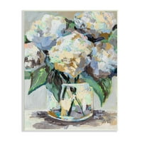 Stupell Industries Modern hortenzia virágcsokor absztrakt Virágfestmény, 19, Jeanette Vertentes tervezése