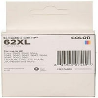 A HP 62XL C2P07AN nagy hozamú színes tintapatront az Envy 5540, 5541, 5542, 5544, 5545, 5546, 5548, 5549, és OfficeJet 5740,