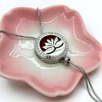 Ingyenes metszet személyre szabott nyaklánc aromaterápia Lotus illóolaj állítható rozsdamentes acél csúszka nyaklánc diffúzor