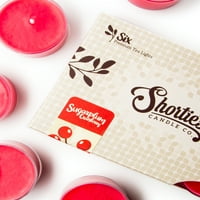 Sugarplum Cranberry tealight gyertyák-Rózsaszín prémium illatos Teafények-Shortie ' s Candle Company