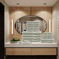 Addy Home Fashions 20 darab pamut fürdő törülköző készlet, Platinum