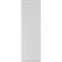 Ekena Millwork 18 W 65 H True Fit PVC Két egyenlő síkpanel redőny, alapozva