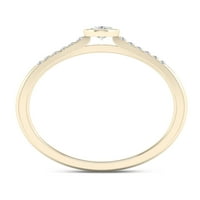 Imperial 1 5ct TDW Diamond 10K sárga arany ígéret gyűrű