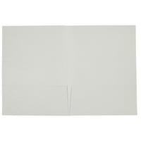 Papír Kézzel Újrahasznosított Mappák, 12, Fehér Metál, 100 Csomag
