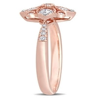 Miabella Carat T.W. Gyémánt 14K rózsa arany virággyűrű