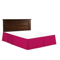 14 Testreszabott redős ágy szoknya por fodros, teljes XL, forró rózsaszín
