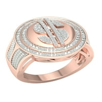 Imperial 1 3Ct TDW Diamond 10K Rose Gold Férfi Ring